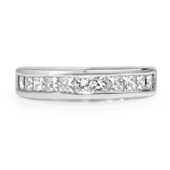 18ct White Gold Diamond Channel Set Band