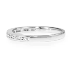 18ct White Gold Diamond Channel Set Band