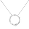 14ct White Gold Diamond Circle Necklace