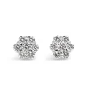 9ct White Gold Diamond Cluster Earrings