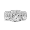 10ct White Gold Diamond Cluster Ring