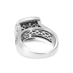 18ct White Gold Diamond Cluster Halo Ring