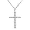 18ct White Gold Diamond Cross Necklace