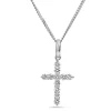 18ct White Gold Diamond Cross Necklace