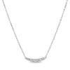 14ct White Gold Diamond Curve Necklace