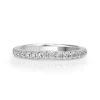 14ct White Gold Diamond Curved Band