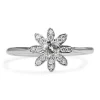 9ct White Gold Diamond Daisy Ring