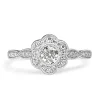 9ct White Gold Diamond Daisy Ring