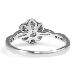 9ct White Gold Diamond Daisy Ring