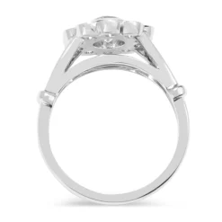 18ct White Gold Diamond Daisy Ring