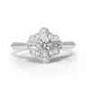 18ct White Gold Diamond Deco Style Ring