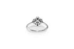 18ct White Gold Diamond Deco Style Ring