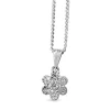 18ct White Gold Diamond Diamond Daisy Pendant