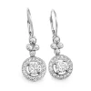 18ct White Gold Diamond Drop Earrings
