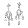 9ct White Gold Diamond Drop Earrings