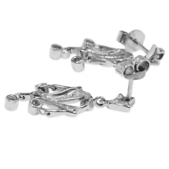 9ct White Gold Diamond Drop Earrings