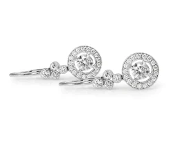 18ct White Gold Diamond Drop Earrings