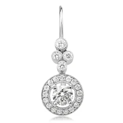 18ct White Gold Diamond Drop Earrings