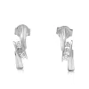9ct White Gold Diamond Earrings
