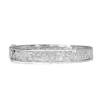 9ct White Gold Diamond Floral Bangle