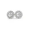 18ct White Gold Diamond Halo Stud Earrings