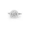 18ct White Gold Diamond Halo Ring