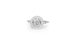 18ct White Gold Diamond Halo Ring