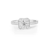 18ct White Gold Diamond Halo Ring