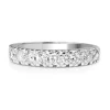 18ct White Gold Diamond Half Hoop Band