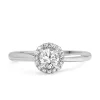 18ct White Gold Diamond Halo Ring