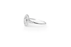 18ct White Gold Diamond Halo Ring