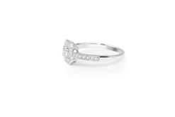 18ct White Gold Diamond Halo Ring