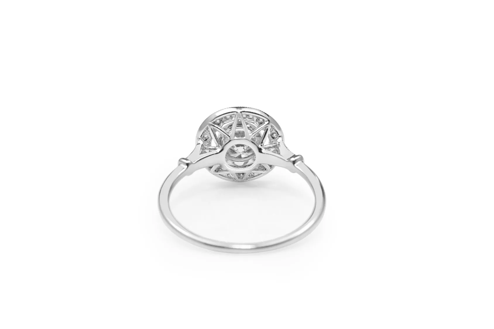 18ct White Gold Diamond Halo Ring