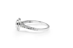 18ct White Gold Diamond Halo Ring