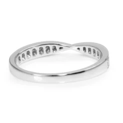 18ct White Gold Diamond Half Hoop Band