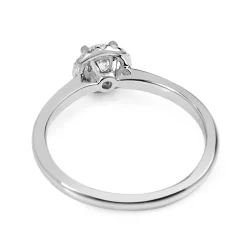 18ct White Gold Diamond Halo Ring