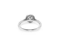 18ct White Gold Diamond Halo Ring