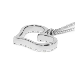 14ct White Gold Diamond Heart Pendant