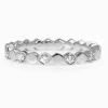 9ct White Gold Diamond 'Honeycomb' Ring