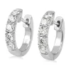 9ct White Gold Diamond Hoop Earrings