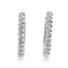 9ct White Gold Diamond Hoop Earrings