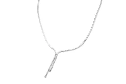 18ct White Gold Diamond Lariat Necklace