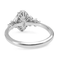 18ct White Gold Diamond Marquise Halo Butterfly Ring
