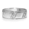 18ct White Gold Diamond Mens Ring