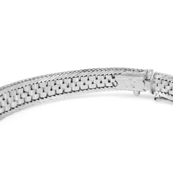 18ct White Gold Diamond Mesh Style Bracelet