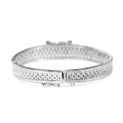 18ct White Gold Diamond Mesh Style Bracelet