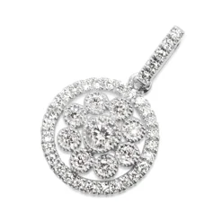 9ct White Gold Diamond Necklace