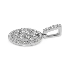 9ct White Gold Diamond Necklace