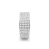 14ct White Gold Diamond Pavé Band