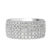 18ct White Gold Diamond Pavé Band Ring